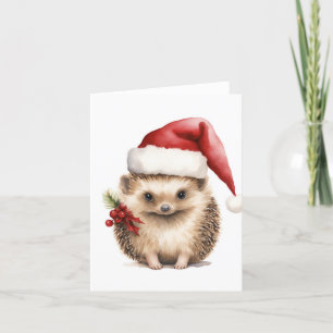 Christmas Holiday  Hedgehog Card