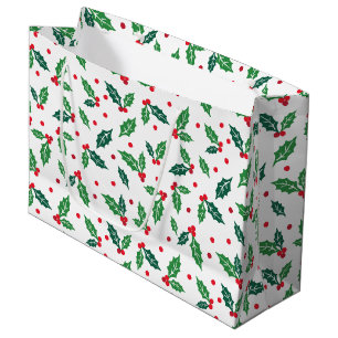 Christmas Holiday Holly Gift Bag