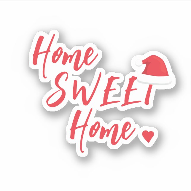 Christmas holiday home sweet home Santa hat (Front)