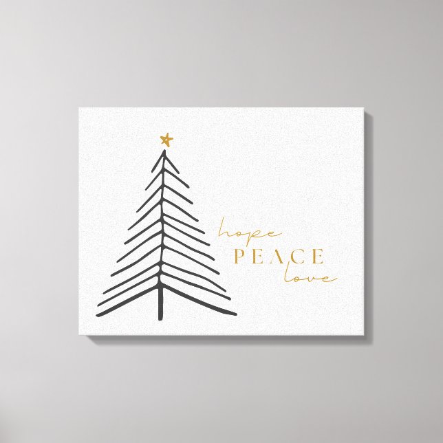 Christmas Holiday hope peace love Canvas Wall Art (Front)