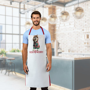 Christmas Holiday Husky All-Over Print Apron