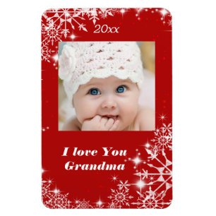 Christmas, Holiday, I Love You Grandma Magnet