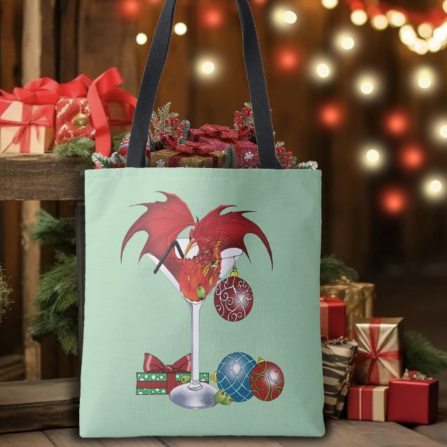 Christmas Holiday Joy Dragon Tote Bag (Creator Uploaded)