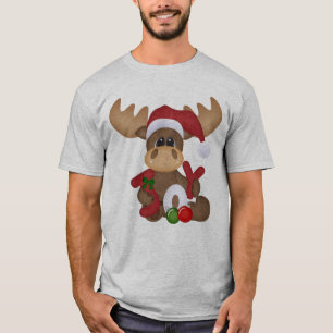 Christmas Holiday Joy Moose mens t-shirt