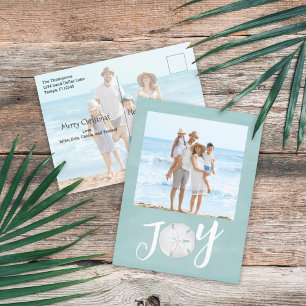Christmas Holiday Joy Photo Simple Beach Budget  Postcard
