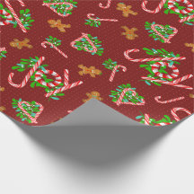 Christmas holiday Joy wrapping paper