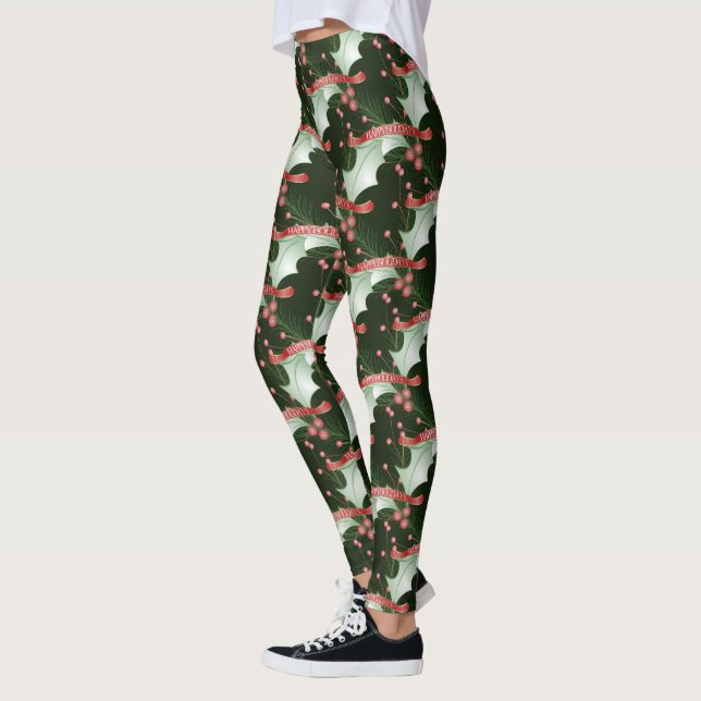 Christmas Holiday Leggings (Left)