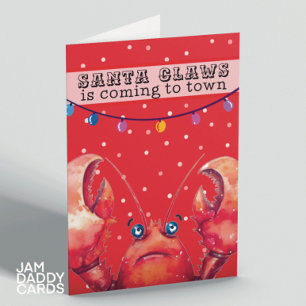 Christmas Holiday Lobster  Card