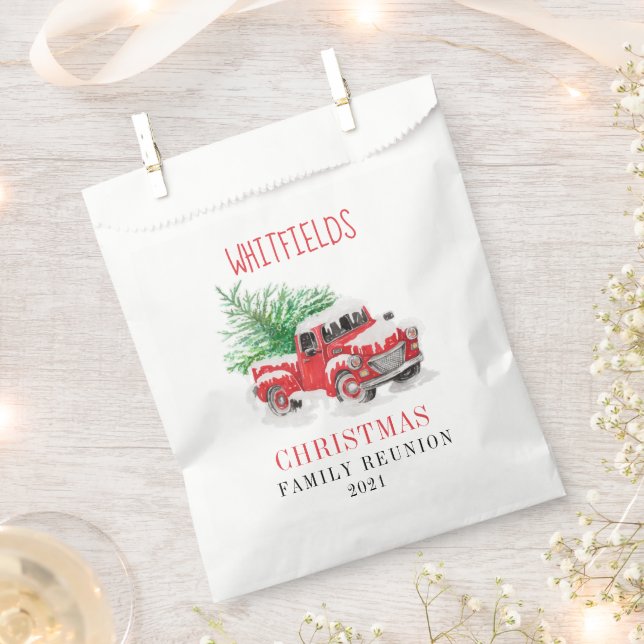 Christmas Holiday Matching Family Reunion Custom Favour Bags (Clipped)