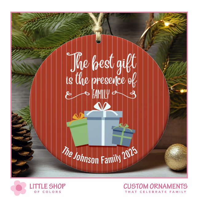 Christmas Holiday Message Ceramic Tree Decoration (Creator Uploaded)