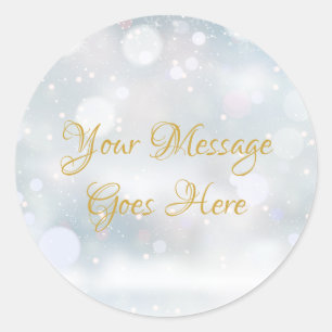 Christmas Holiday Message Classic Round Sticker