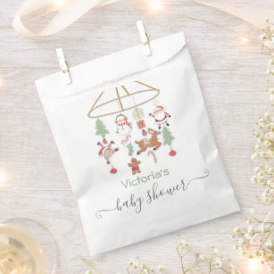 Christmas Holiday Mobile Baby Shower Favour Bags