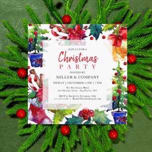 Christmas Holiday Modern Corporate Christmas Party Invitation
