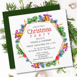 Christmas Holiday Modern Corporate Christmas Party Invitation