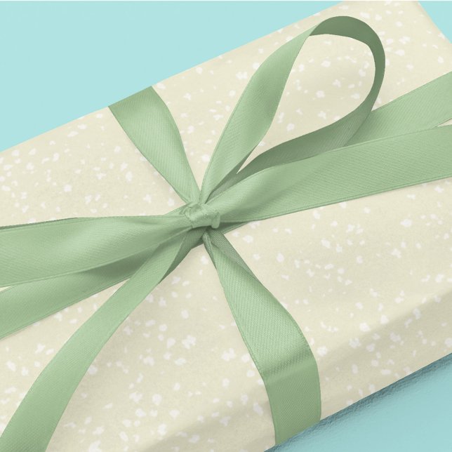 Christmas Holiday Modern Minimalist Gold Stripes Wrapping Paper (Simple gold golden white snow speckled pattern.  )