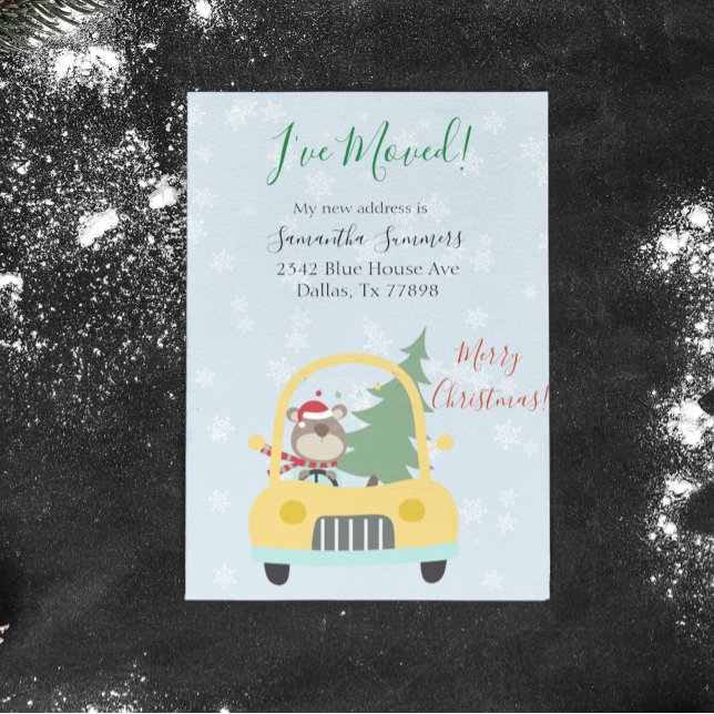 Christmas Holiday Moving Announcement I've Moved Postcard (Creator Uploaded)