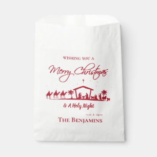 Christmas Holiday Nativity Theme Favour Bags