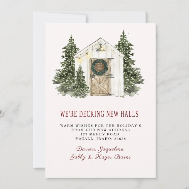 CHRISTMAS, HOLIDAY, NEW HOUSE, Invitation (Front)