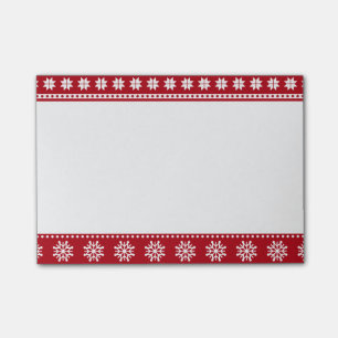 Christmas Holiday Nordic Pattern Cosy Post-it Notes