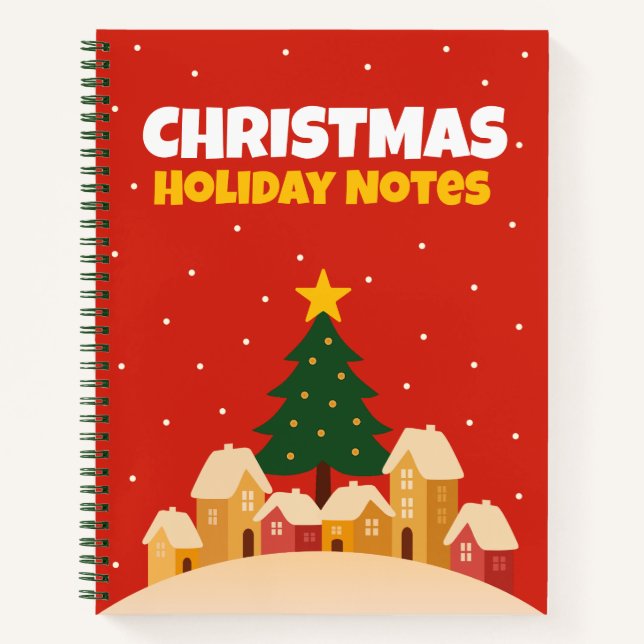 Christmas Holiday Notebook – Lined Notes (Front)