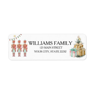 Christmas Holiday Nutcracker Address Label