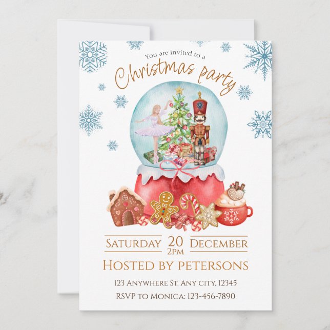 Christmas Holiday Nutcracker Dinner Invitation  (Front)