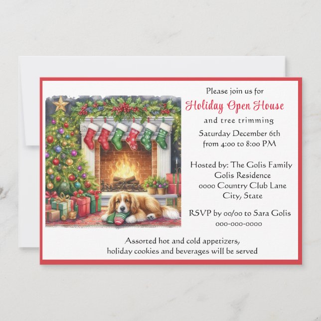 Christmas Holiday Open House  Invitation (Front)