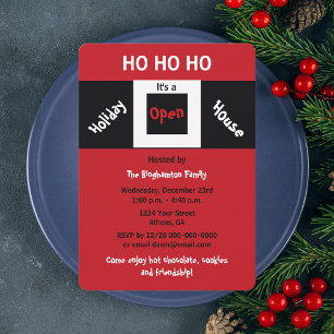 Christmas Holiday Open House Invitations HOHOHO