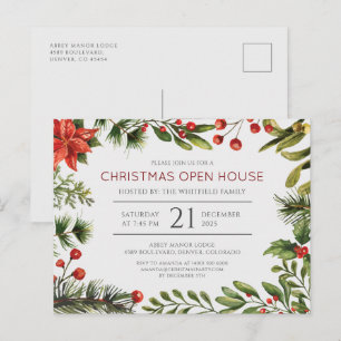 Christmas Holiday Open House Office Party Invitation Postcard