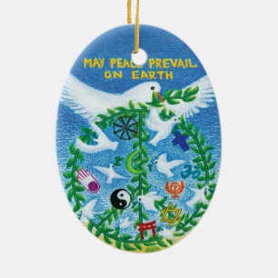 Christmas Holiday Ornament - World Peace
