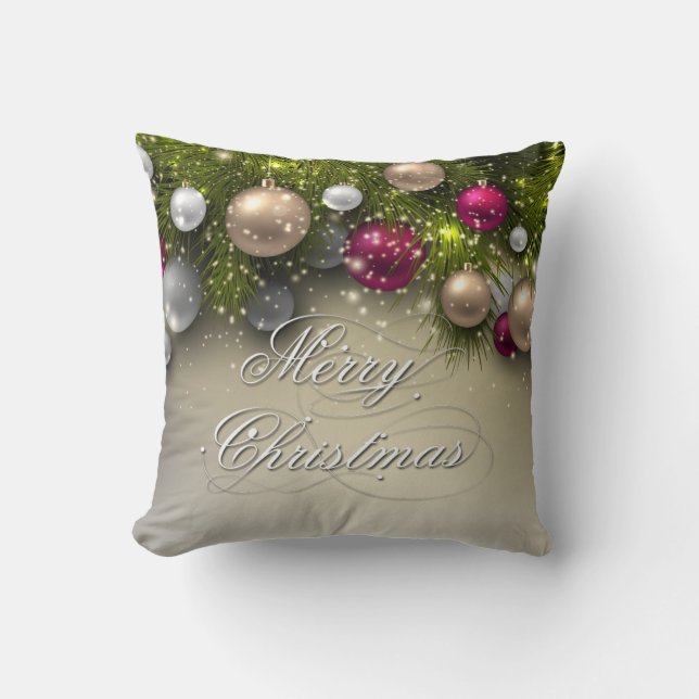 Christmas Holiday Ornaments - Multi Cushion (Front)