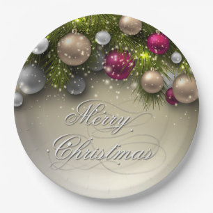 Christmas Holiday Ornaments - Multi Paper Plate
