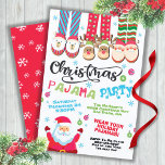 Christmas Holiday Pajama Party Invitation<br><div class="desc">Celebrate Christmas with this cute Pajama Party. Features Happy Santa Claus,  christmas pj's,  polar bear,  reindeer and santa slippers,  snowflakes,  ornaments and fun colourful fonts. Great for a kids Holiday party or birthday party.</div>