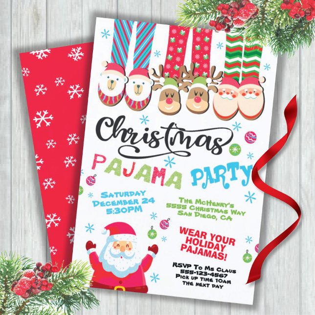 Christmas Holiday Pajama Party Invitation (Creator Uploaded)