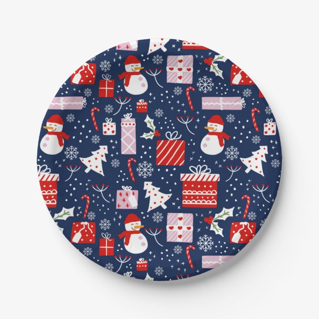 Christmas Holiday Paper Plates (Front)