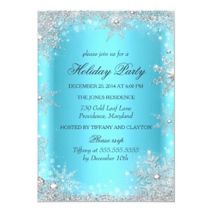 Blue Christmas Party Invitations & Announcements | Zazzle.co.nz