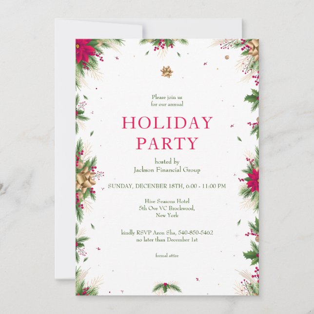 Christmas Holiday Party Invitation (Front)