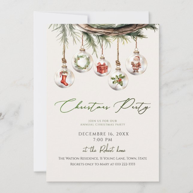  Christmas Holiday Party Invitation (Front)