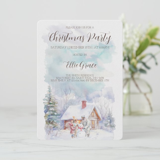 Christmas Holiday Party Invitation (Standing Front)