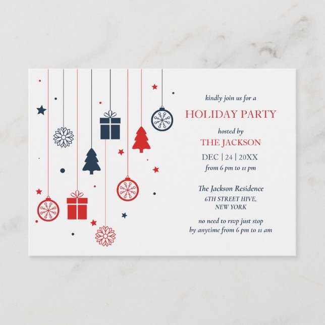Christmas Holiday Party Invitation (Front)