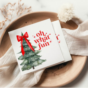 Christmas Holiday Party Oh What Fun Napkin