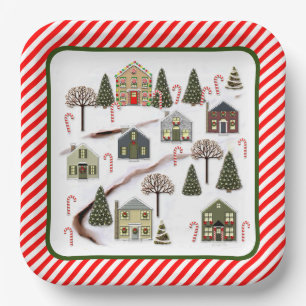 Christmas Holiday Party Paper Plate