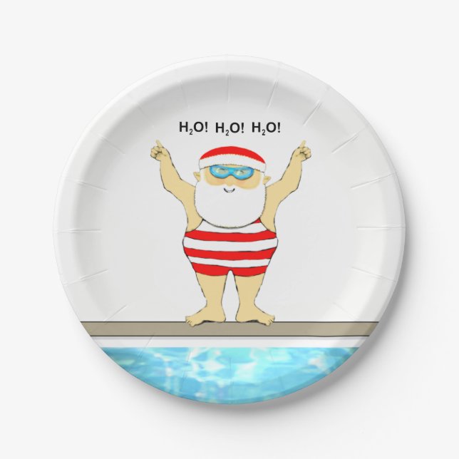 Christmas Holiday Party Paper Plate (Front)