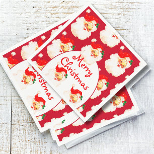 Christmas Holiday Party Santa Claus Red Napkin