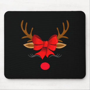 Christmas Holiday Party Santa Claus Rudolph The Re Mouse Pad