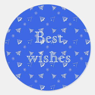 christmas holiday pattern. classic round sticker