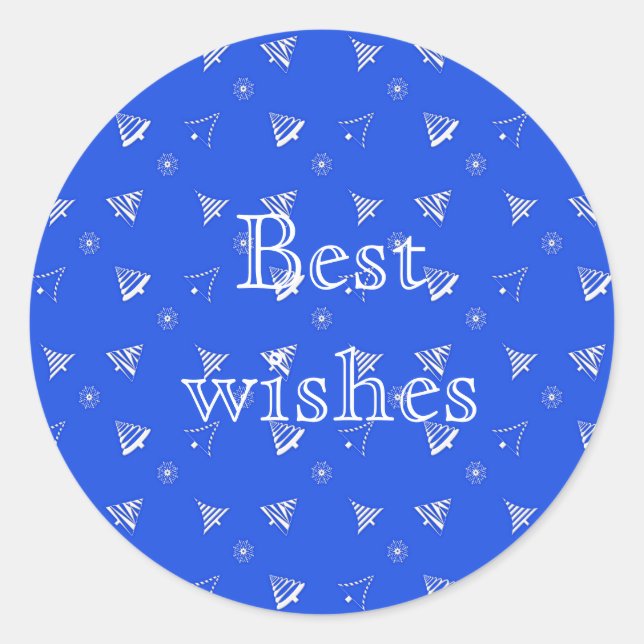 christmas holiday pattern. classic round sticker (Front)