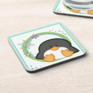 Christmas Holiday Penguin Coasters