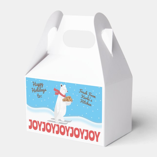 Christmas holiday personalised cookie treat box (Front Side)