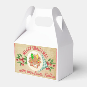 Christmas holiday personalized cookie treat box